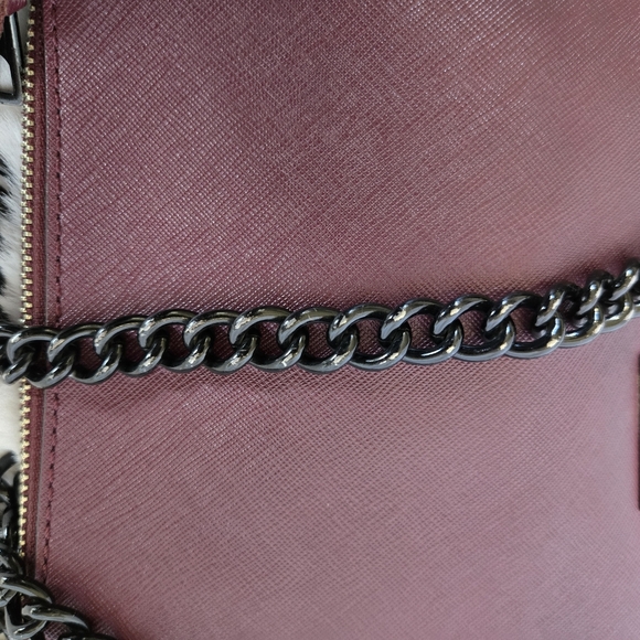 Rebecca Minkkoff Avery Leather Crossbody Bag in Merlot with Black Hardware - Picture 10 of 14